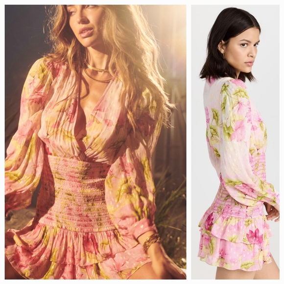 ROCOCO SAND REN SHORT DRESS In PINK LOTUES XS NWT - Picture 4 of 10